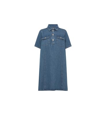 MOS MOSH BIBA EAST DRESS MID BLUE 