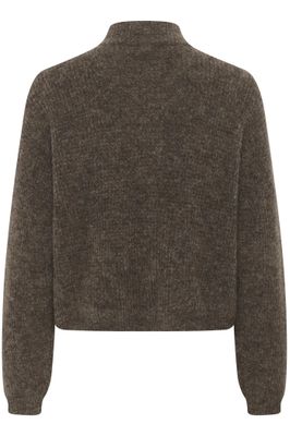 GESUZ DEBBIE CARDIGAN  CHESTNUT MELANGE