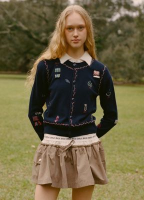 SEA NEW YORK CLAIRA EMB KNIT CARDIGAN 
