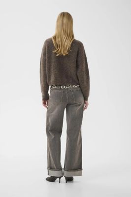 GESUZ DEBBIE CARDIGAN  CHESTNUT MELANGE