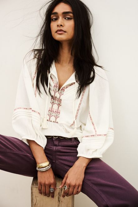 Hovedbilde BA&SH Blouse Poeme Ecru 