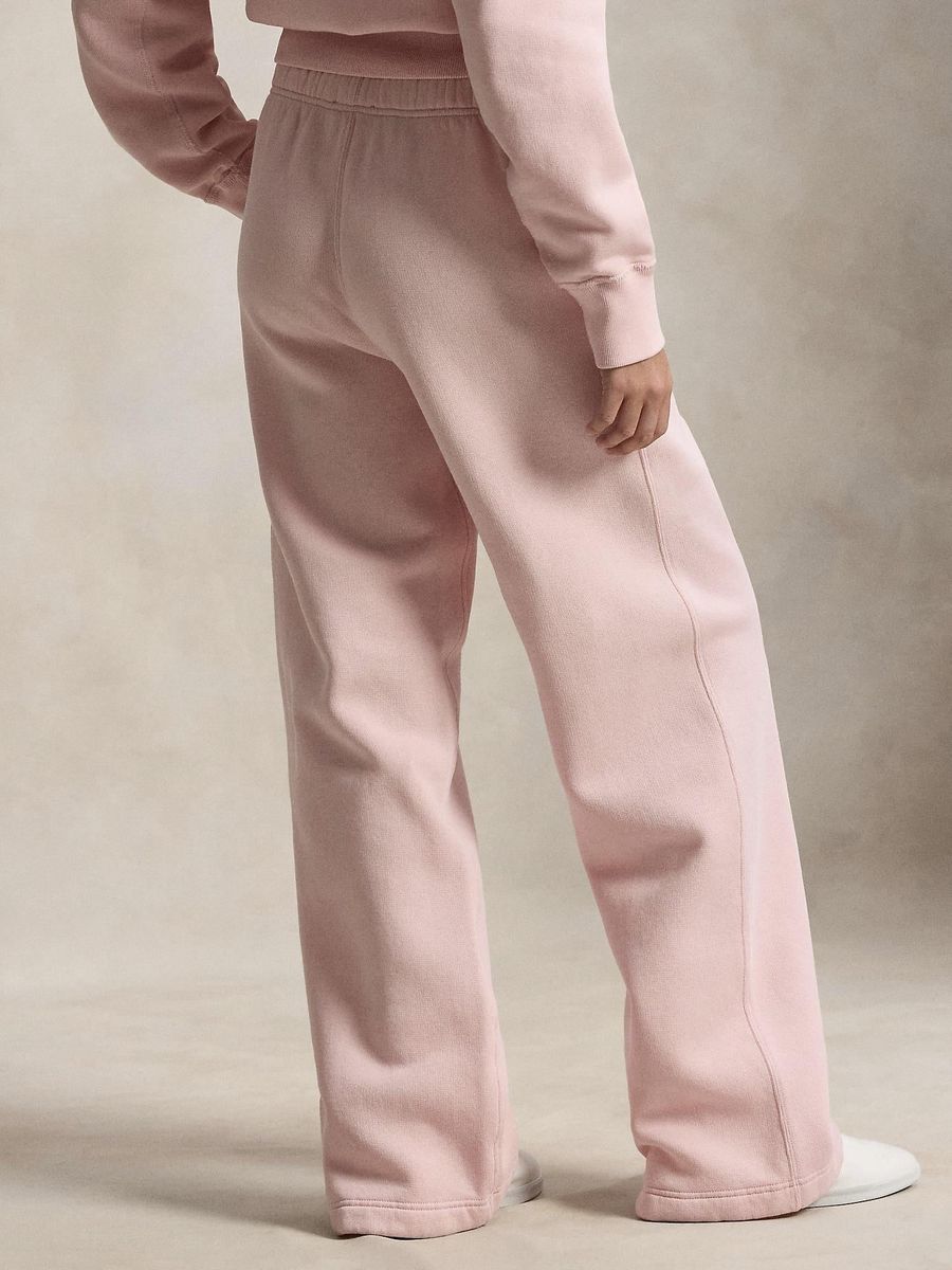 RALPH LAUREN Knit Wide Leg Sweatpant Fleece