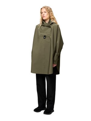BLÆST Bergen poncho GRAPE LEAF 