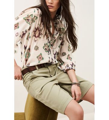 BA&SH ODELIE BEIGE BLOUSE ECRU 