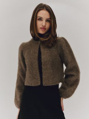 ELLA&IL Amelia Chunky Cardigan Dark Brown 