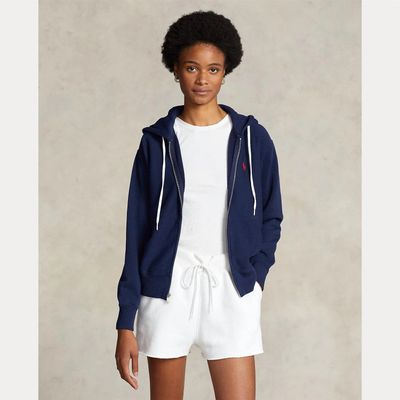POLO RALPH LAUREN FLEECE FULL-ZIP HOODIE NAVY