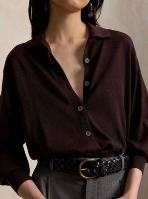 POLO RALPH LAUREN Concept Merino Cardigan Chocolate 