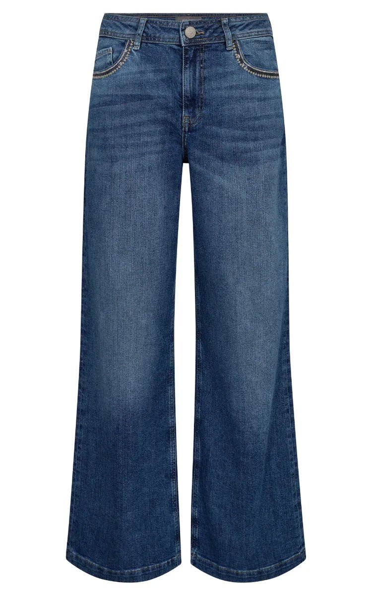 MOS MOSH Dara Deco Jeans, Mid Blue