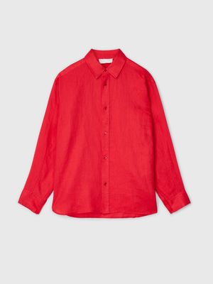 FWSS Linen Coastal Shirt VIVID RED