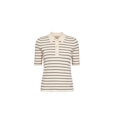 MOS MOSH Caliz Stripe Strikkegenser coffe quarts