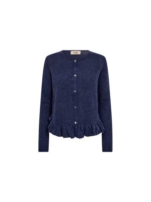 MOS MOSH Mape Alice Strikket Cardigan  Crown Blue