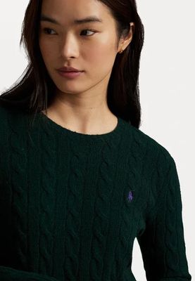 POLO RALPH LAUREN POLO RALPH LAUREN CABLE WOOL-CASHMERE CREWNECK JUMPER - STRIKKEGENSER - COLLEGE GREEN