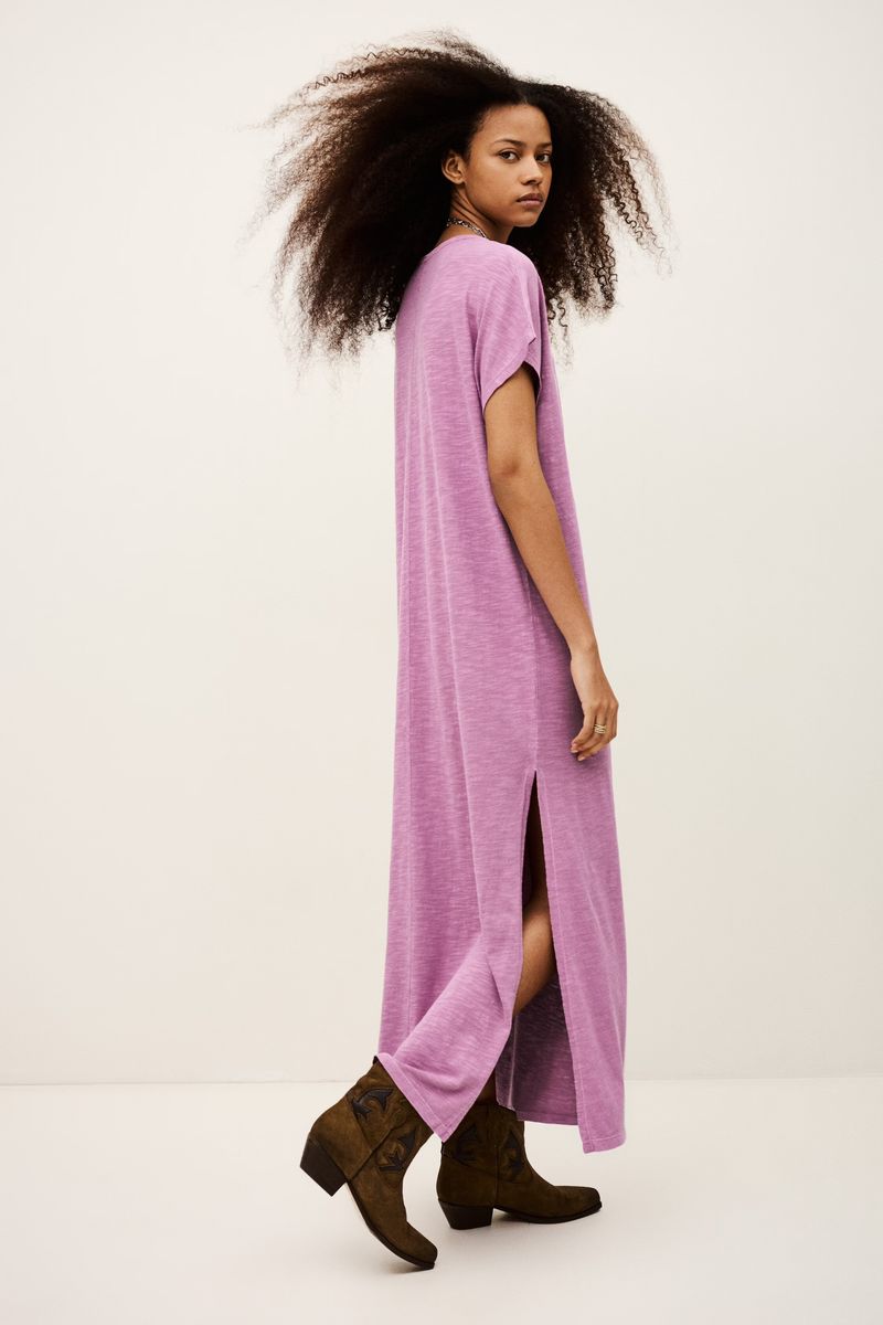 BA&SH CIVIA ROBE T SHIRT KJOLE ROSE 